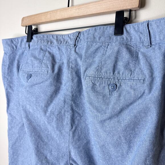 Talbots 16W The Weekend Chino Crops Newport Chambray Flat Front Beachy Luxury - Picture 5 of 8